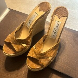 Jimmy Choo Snakeskin Wedge